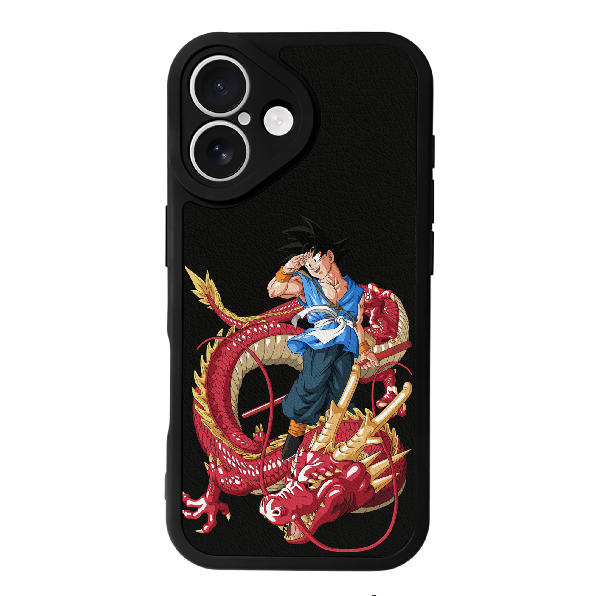（画像用） ドラゴンボール 孫悟空（そん ごくう）Son Goku カカロット DRAGON BALL Kakarotto 【iPhone 16シリーズ対応】シリコンスマホケース（レザー調） 材質：シリコン